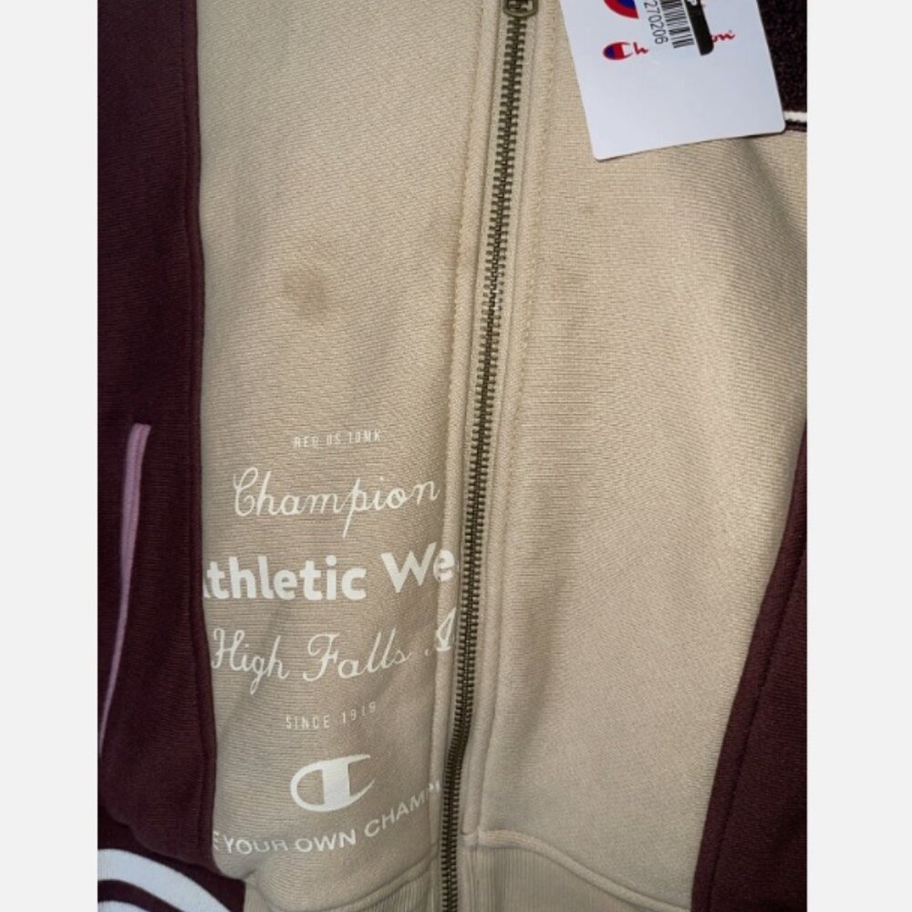 Champion Varsity Women's Fleece Full Zip Hoodie Size Large *Read* NWT - Picture 2 of 2